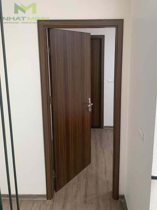 Cửa nhựa giả gỗ Hà Nội cánh phẳng hiện đại