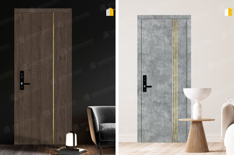 Cửa nhựa giả gỗ Panel tấm liền với bề mặt chống nước hoàn hảo cho phòng vệ sinh