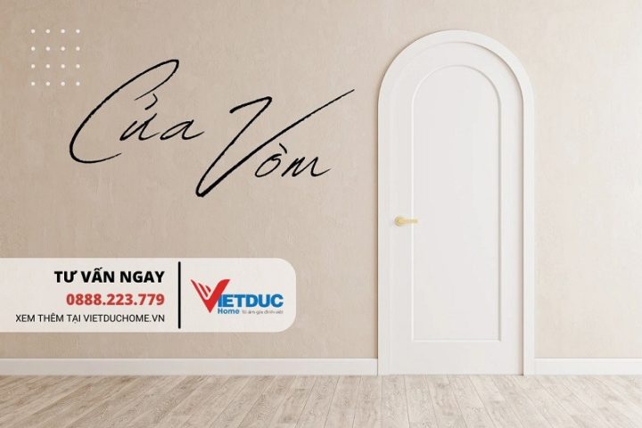 Cửa nhựa gỗ composite dáng vòm