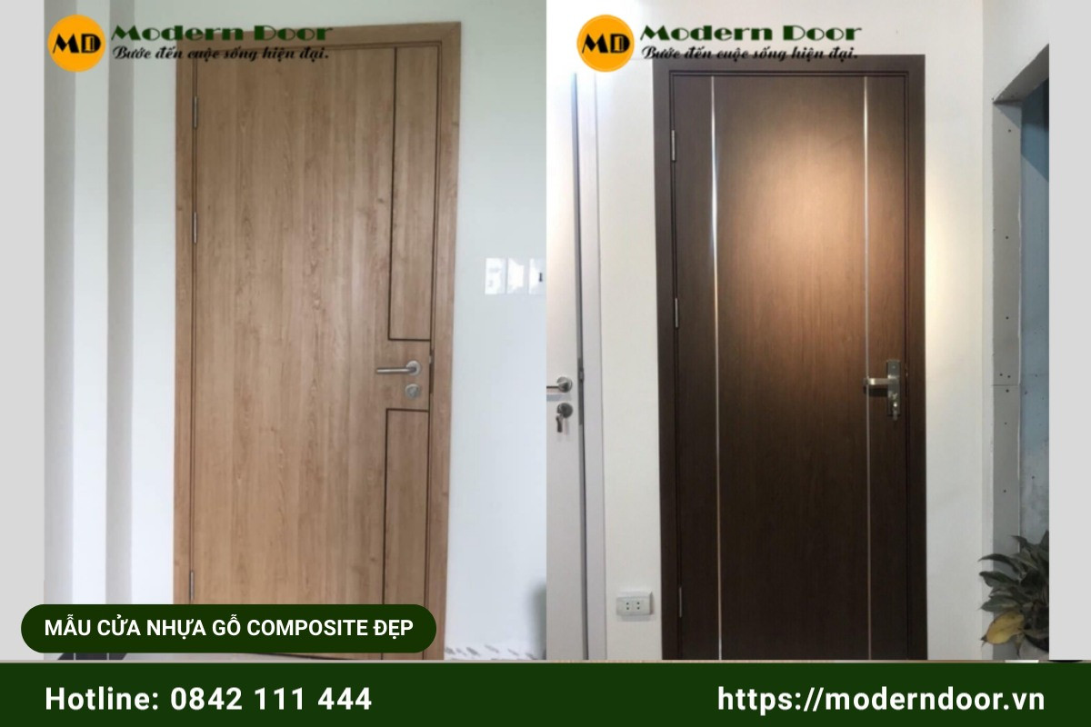 Cửa nhựa gỗ Composite soi chỉ được lắp đặt tại khách sạn