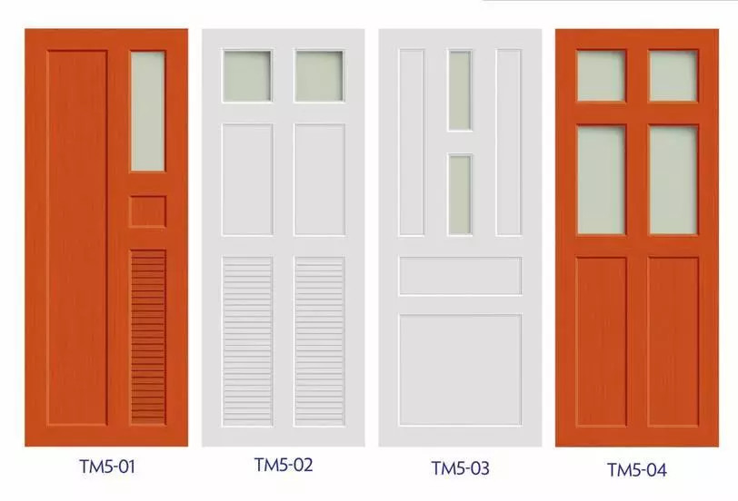 Cửa nhựa thanh đố PVC hiện đại cho nhà vệ sinh, lắp đặt bền vững