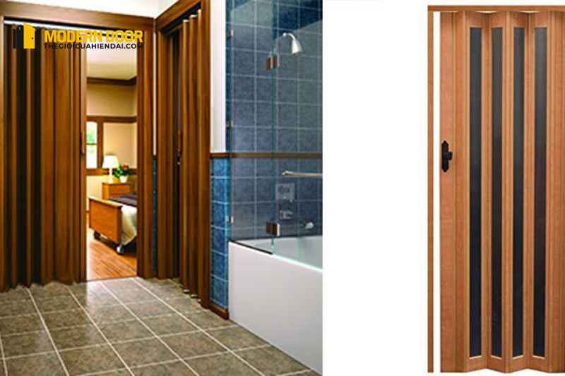 Cửa nhựa xếp cho toilet với thiết kế gọn gàng, tiết kiệm diện tích