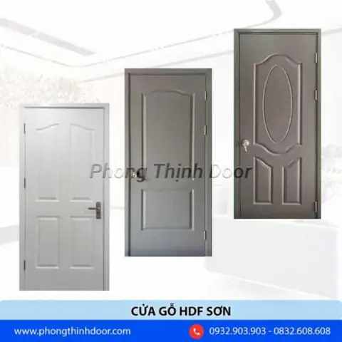 1. Cửa thông phòng gỗ HDF 1. Cửa thông phòng gỗ HDF