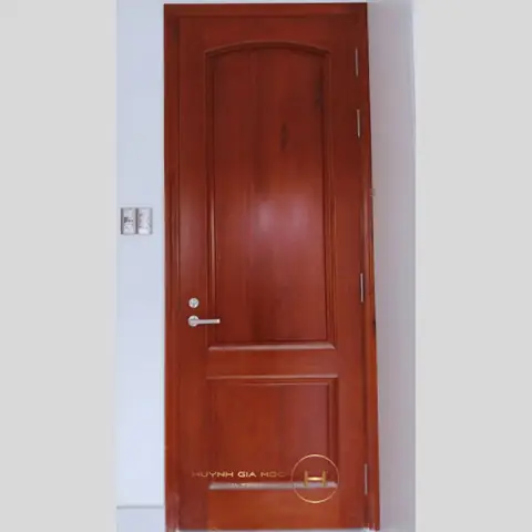 Kiểu dáng cửa phòng ngủ gỗ lim phong cách truyền thống Á Đông sang trọng