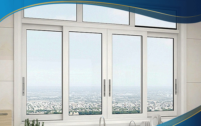 Cửa sổ nhựa 4 cánh màu trắng mở lùa