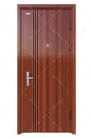 Cửa phòng ngủ 1 cánh thép vân gỗ