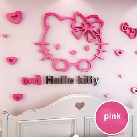 Đề Can Dán Tường Phòng Ngủ Hello Kitty: Chọn & Trang Trí Đẹp