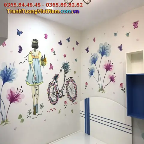 1.2. Một số công trình vẽ tranh tường phòng ngủ khác. 1.2. Một số công trình vẽ tranh tường phòng ngủ khác.