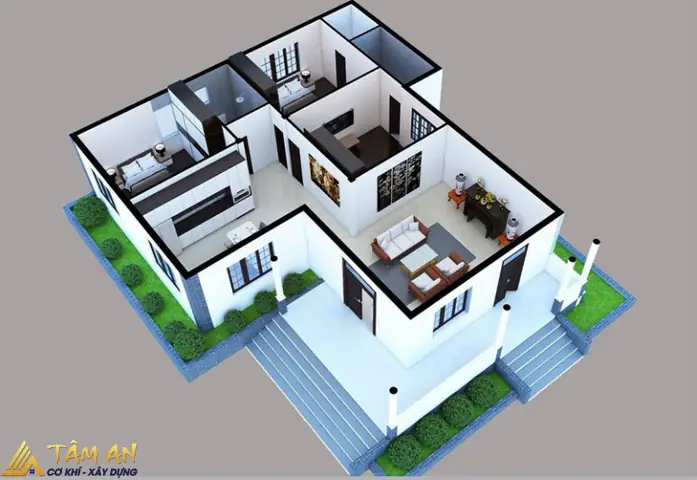 Diện tích nhà cấp 4 3 phòng ngủ: Cẩm nang thiết kế tối ưu