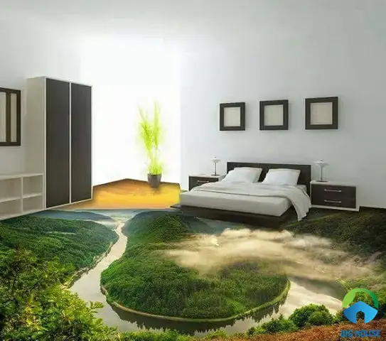 1. TOP mẫu gạch lát nền 3D phòng ngủ ĐẸP ẤN TƯỢNG