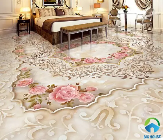 1. TOP mẫu gạch lát nền 3D phòng ngủ ĐẸP ẤN TƯỢNG