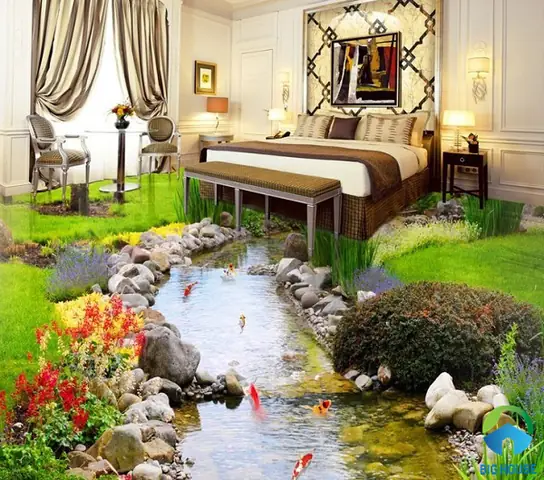 1. TOP mẫu gạch lát nền 3D phòng ngủ ĐẸP ẤN TƯỢNG