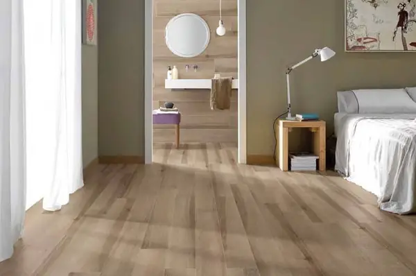gạch lát phòng ngủ giả gỗ