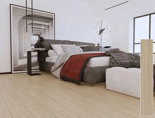 gạch lát phòng ngủ giả gỗ