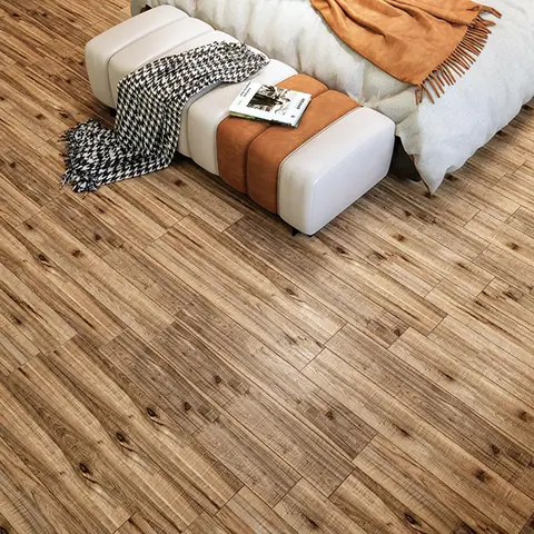 gạch lát phòng ngủ giả gỗ