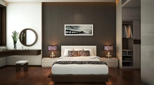 gạch lát phòng ngủ giả gỗ