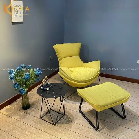 Mẫu ghế sofa thư giãn kèm đôn hiện đại