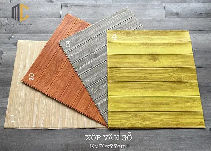 giá xốp dán tường phòng ngủ
