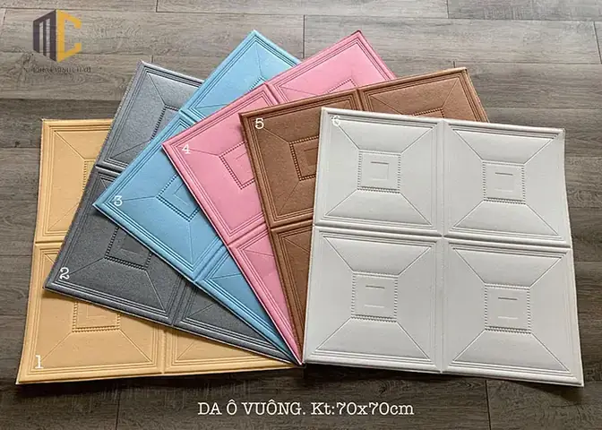 giá xốp dán tường phòng ngủ