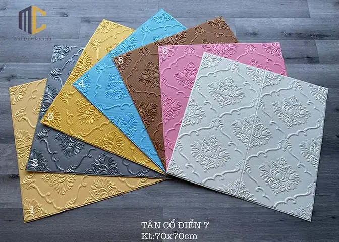 giá xốp dán tường phòng ngủ