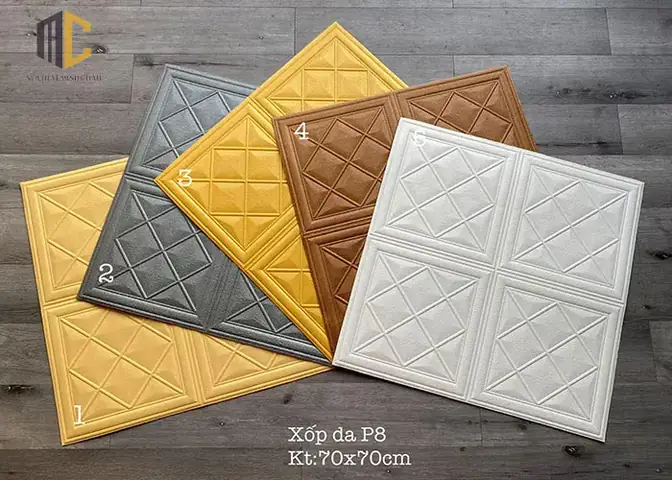 giá xốp dán tường phòng ngủ