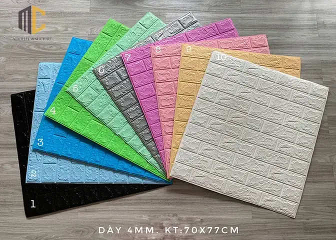 giá xốp dán tường phòng ngủ