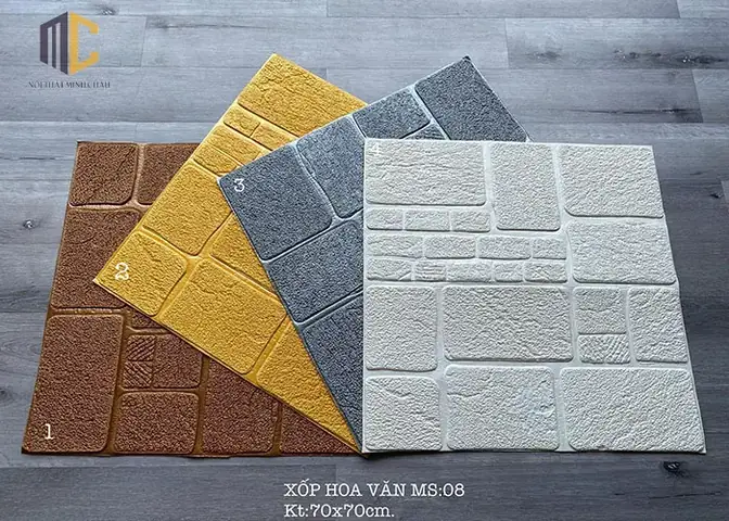 giá xốp dán tường phòng ngủ