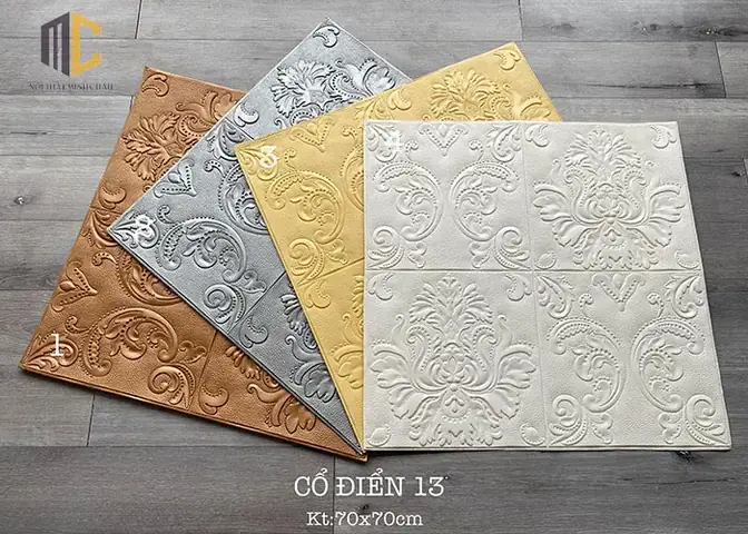 giá xốp dán tường phòng ngủ