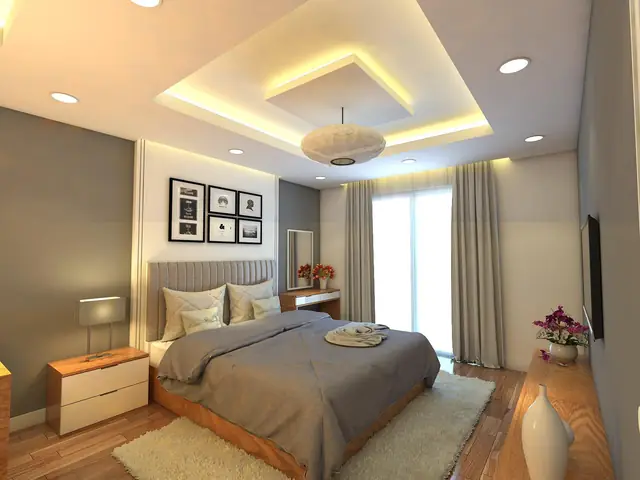 giật cấp trần thạch cao phòng ngủ