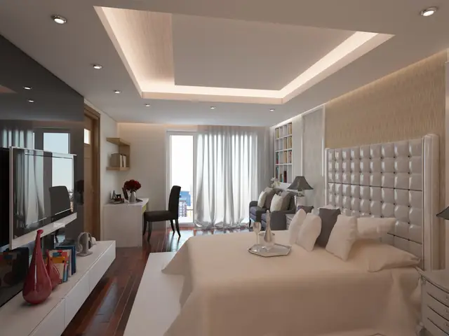giật cấp trần thạch cao phòng ngủ