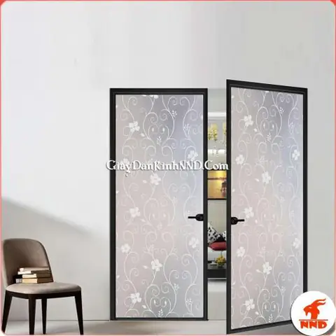 giấy dán kính phòng ngủ