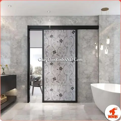 giấy dán kính phòng ngủ