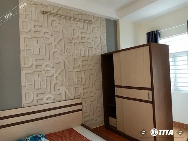 Trang trí giấy dán tường đẹp cho phòng ngủ màu xanh hiện đại