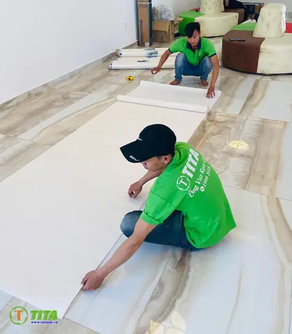 Địa chỉ Thi công Giấy dán tường phòng ngủ đẹp tại TPHCM