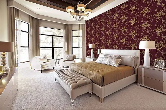 Giấy dán tường phòng ngủ vợ chồng: Hướng dẫn chọn và trang trí