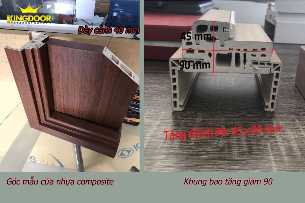Hệ khung bao cửa nhựa composite tiêu chuẩn 90mm