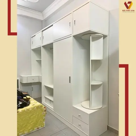 Hệ tủ phòng ngủ sát trần: Lợi ích, Lưu ý và Mẫu đẹp