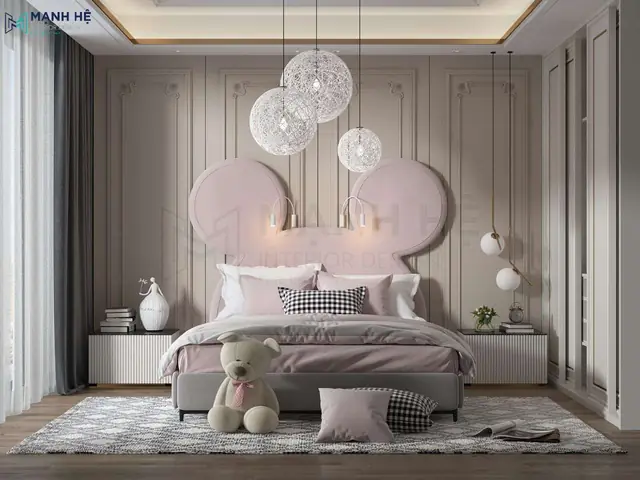 Giường ngủ bé bọc nệm êm ái, giúp đảm bảo an toàn cho trẻ em khi chơi đùa trong phòng ngủ Giường ngủ bé bọc nệm êm ái, giúp đảm bảo an toàn cho trẻ em khi chơi đùa trong phòng ngủ