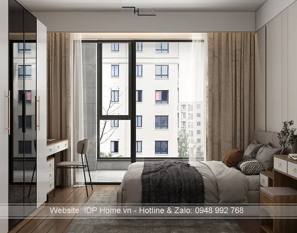Hình ảnh chi tiếtThiết kế phòng ngủ chung cư đẹpPN6807: