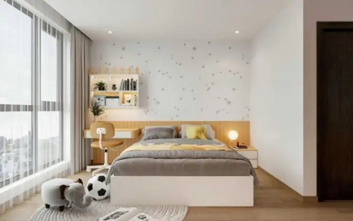 Gợi ý thiết kế phòng ngủ rộng dễ thương đầy mê hoặc