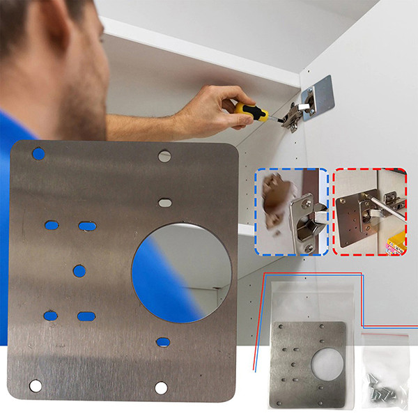 Hướng dẫn lắp đặt tấm gia cố bản lề cửa tủ nhựa