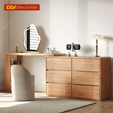 Hướng dẫn chọn kệ gỗ sồi phòng ngủ: Đẹp, bền và tối ưu không gian