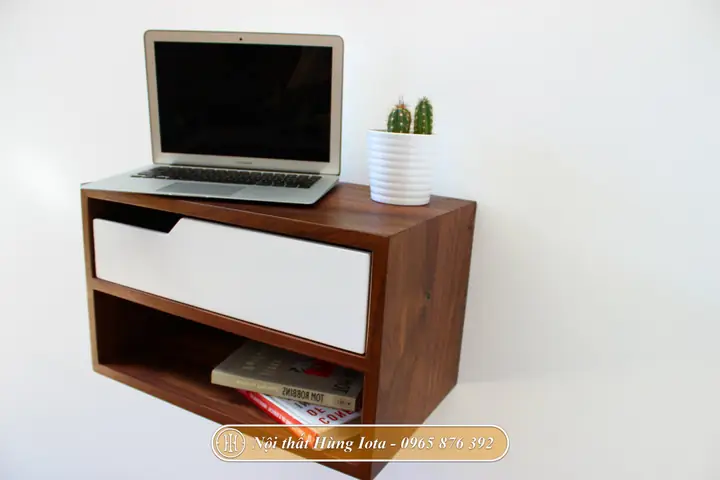 Đặc điểm của kệ treo tường 2 tầng gỗ sồi