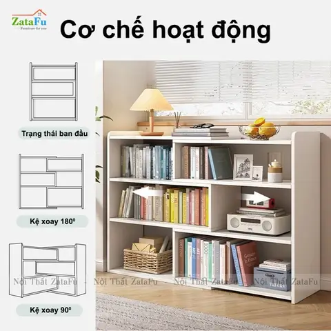 kệ sách gỗ phòng ngủ