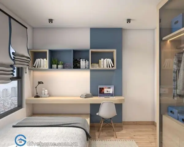 kệ sách treo tường phòng ngủ