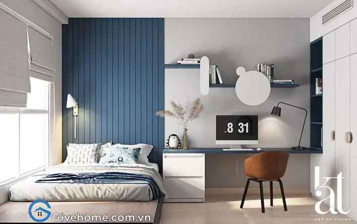 kệ sách treo tường phòng ngủ