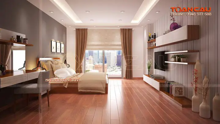 Kệ tivi gỗ tự nhiên phòng ngủ - TC329 cho nhà hiện đại