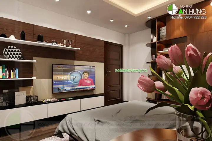 kệ tivi treo tường phòng ngủ