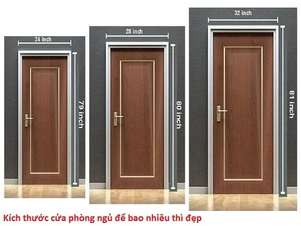kích thước cửa 1 cánh phòng ngủ