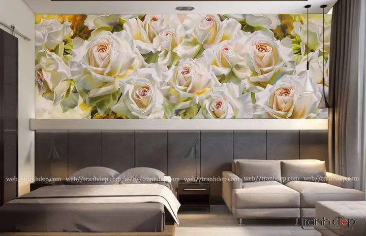 Tranh dán tường 3D phòng ngủ